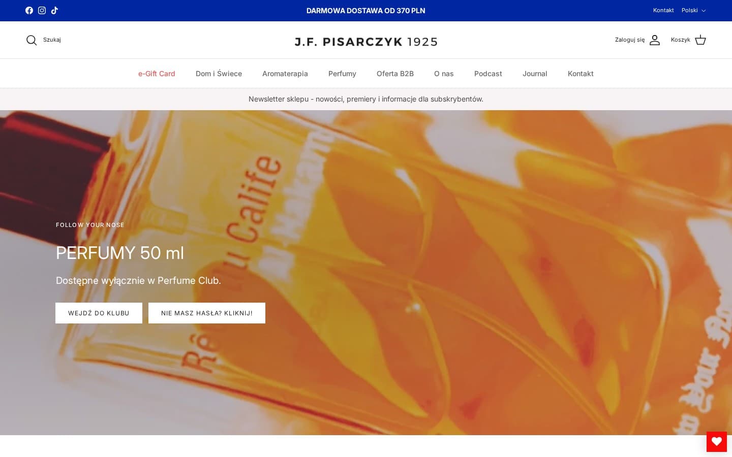 JF Pisarczyk 1925 — sklep Shopify, Perfumy & Aromaterapia