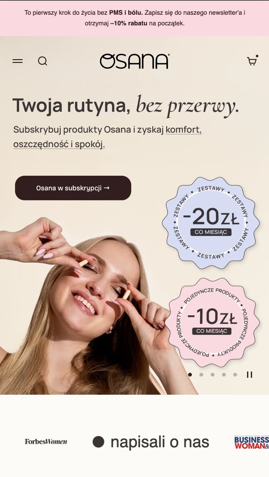 Osana — sklep Shopify